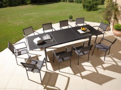Fauteuil de jardin Baru en aluminium - Coloris gris - Hauteur 87 cm