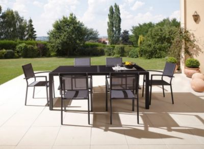 Fauteuil de jardin Baru en aluminium - Coloris gris - Hauteur 87 cm