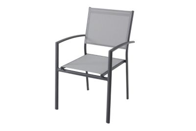 Fauteuil de jardin Baru en aluminium - Coloris gris - Hauteur 87 cm
