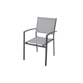 Fauteuil de jardin Baru en aluminium - Coloris gris - Hauteur 87 cm