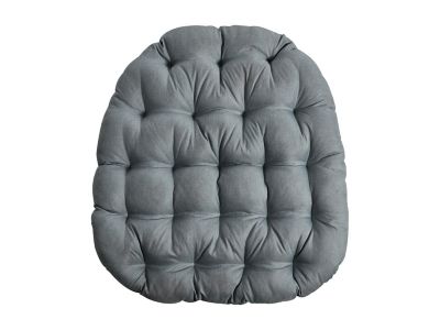 Fauteuil de jardin à bascule en acier - Naturel clair et coussin anthracite - ZAMY de MYLIA