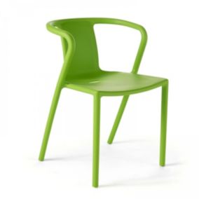 Fauteuil de jardin design en plastique vert  Oviala