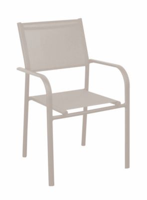 Fauteuil de jardin Duca aluminium crème Proloisirs