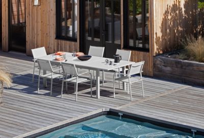 Fauteuil de jardin Duca aluminium crème Proloisirs