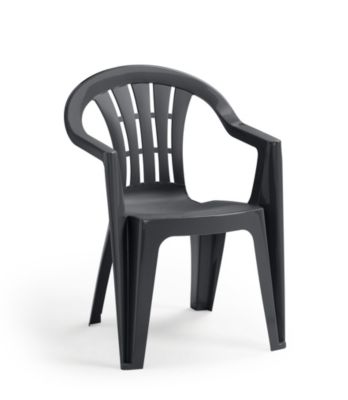Fauteuil de jardin empilable en polypropylène gris graphite Keter Cuba