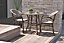 Fauteuil de jardin empilable Ushuaïa DCB Garden aluminium et textilène lin L 56 x P 60 x H 85 cm