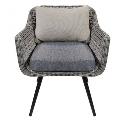 Fauteuil de jardin en aluminium et tressage gris - TESA