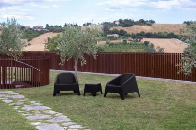 Fauteuil de jardin en polypropylène gris anthracite Toomax Matera