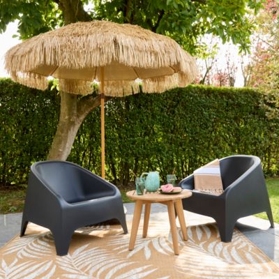 Fauteuil de jardin en polypropylène gris anthracite Toomax Matera