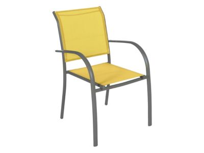 Fauteuil de jardin en texaline Piazza Moutarde /Graphite - Hespéride