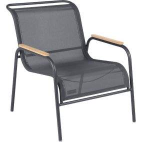Fauteuil de jardin Fermob Coolside en acier - Coloris carbone - Hauteur 86 cm