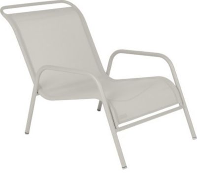 Fauteuil de jardin Fermob Coolside en acier - Coloris gris argile - Hauteur 70 cm
