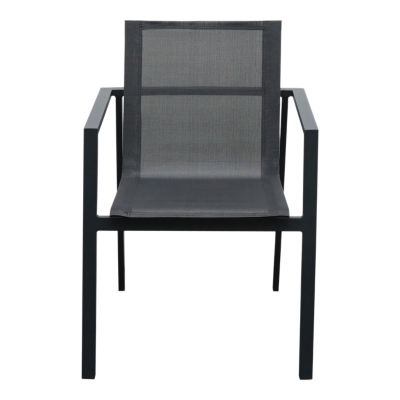 Fauteuil de jardin Galini aluminium noir H.84 cm GoodHome
