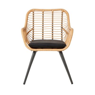 Fauteuil de jardin GoodHome Apolima en acier - Coloris marron - Hauteur 80 cm