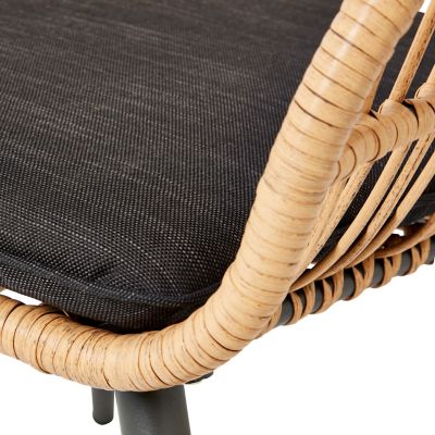 Fauteuil de jardin GoodHome Apolima en acier - Coloris marron - Hauteur 80 cm