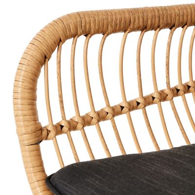 Fauteuil de jardin GoodHome Apolima en acier - Coloris marron - Hauteur 80 cm