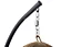 Fauteuil de jardin GoodHome Apolima en acier et rotin synthétique - Coloris marron rotin et noir ébène - Hauteur 196 cm
