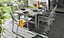 Fauteuil de jardin GoodHome Barbana en aluminium - Coloris gris - Hauteur 86 cm
