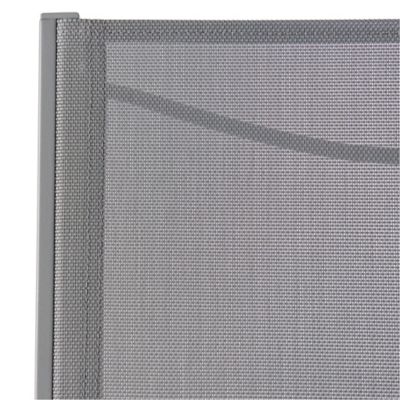 Fauteuil de jardin GoodHome Batz en aluminium et polyester - Coloris gris acier - Hauteur 86 cm