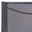 Fauteuil de jardin GoodHome Batz en aluminium et polyester - Coloris noir ébène - Hauteur 86 cm