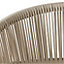 Fauteuil de jardin GoodHome Coline en cordon synthétique - Coloris sable - Hauteur 79 cm