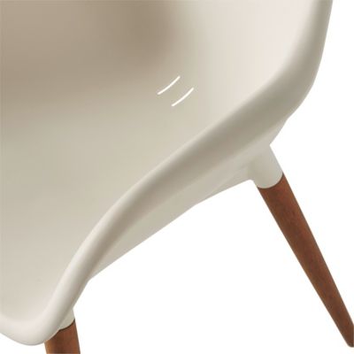 Fauteuil de jardin GoodHome Kiwee en plastique recyclé - Coloris blanc - Hauteur 84 cm