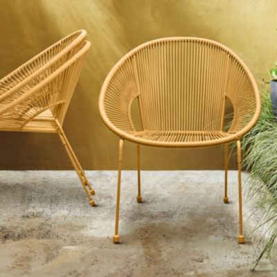 Fauteuil de jardin Hosti coloris abricot