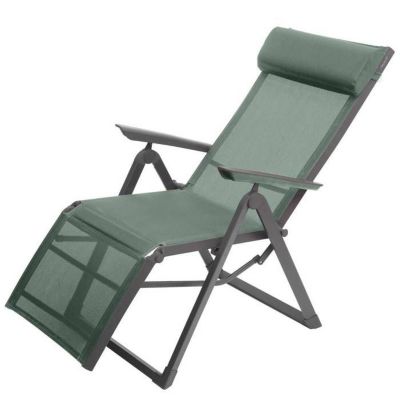 Fauteuil de jardin inclinable Decima Vert olive & Graphite - Vert olive / Anthracite - Hespéride