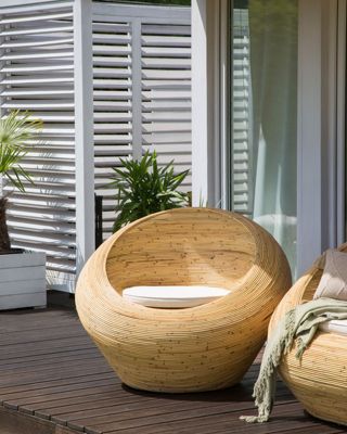 Fauteuil de jardin MAIORI Rotin Naturel