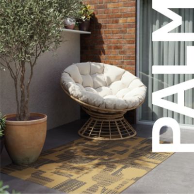 Fauteuil de jardin pivotant en rotin Papasan Palm GoodHome