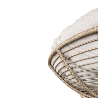 Fauteuil de jardin pivotant en rotin Papasan Palm GoodHome