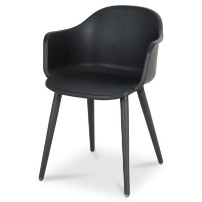 Fauteuil de jardin plastique Blooma Annecy noir