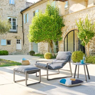 Fauteuil de jardin relax Lambinio graphite Hespéride