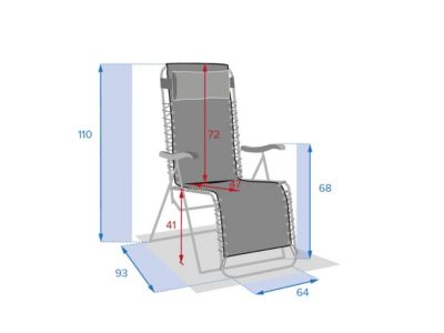 Fauteuil de jardin relax SILOS Gris anthracite - Hespéride