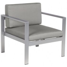 Fauteuil de jardin SALERNO Métal Gris foncé