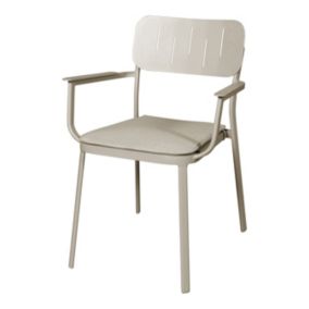 Fauteuil de jardin santa cruz en aluminium couleur peyote Goodhome