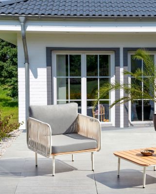 Fauteuil de jardin SENISE Métal Gris