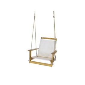 Fauteuil de jardin à suspendre en bois avec accoudoirs 70x102xH96cm