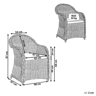 Fauteuil de jardin SUSUA Rotin Naturel
