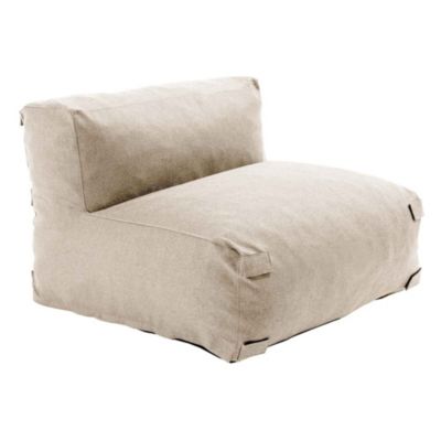 Fauteuil de jardin tissu polypropylène olefin beige Oviala Mixi