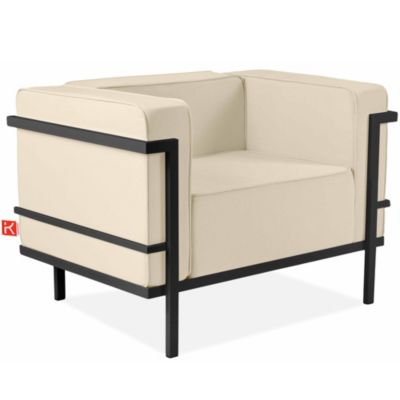 Fauteuil de jardin TRIGLO Chaise de jardin, gris foncé/crème