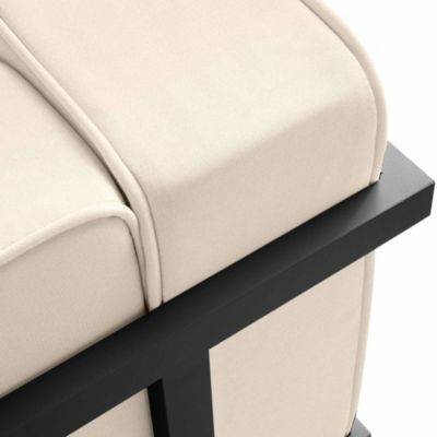 Fauteuil de jardin TRIGLO Chaise de jardin, gris foncé/crème