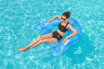 Fauteuil de piscine Lazy lounge Bestway L.152 x l.99cm vert et bleu