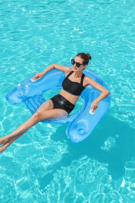 Fauteuil de piscine Lazy lounge Bestway L.152 x l.99cm vert et bleu