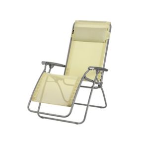 Fauteuil de relaxation Lafuma Batyline en acier - Coloris jaune étamine - Hauteur 114 cm