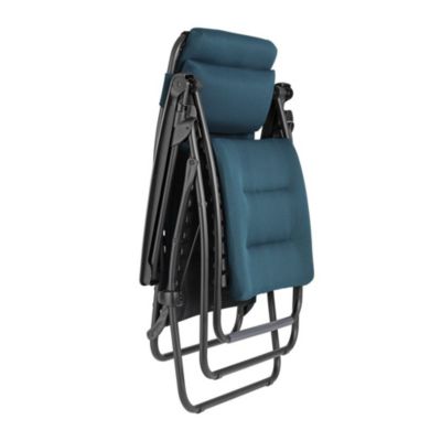 Fauteuil de relaxation pliant Lafuma Aircomfort Rsx Clip acier et polyester bleu coral blue