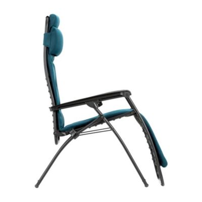 Fauteuil de relaxation pliant Lafuma Aircomfort Rsx Clip acier et polyester bleu coral blue