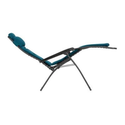Fauteuil de relaxation pliant Lafuma Aircomfort Rsx Clip acier et polyester bleu coral blue