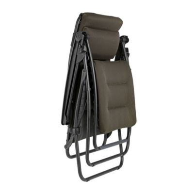 Fauteuil de relaxation pliant Lafuma Aircomfort Rsx Clip acier et polyester marron taupe
