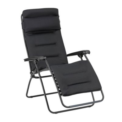 Fauteuil de relaxation pliant Lafuma Aircomfort Rsx Clip acier et polyester noir acier